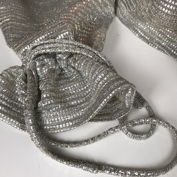 NWT LINE + DOT SPARKLY SILVER & BEIGE SWEATER SZ M - Picture 7 of 16